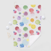 Serviette De Golf Points aquarelle 1 (En situation)