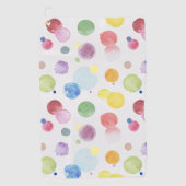 Serviette De Golf Points aquarelle 1 (Devant)