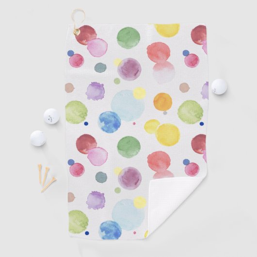 Serviette De Golf Points d'aquarelle 1 (En situation)