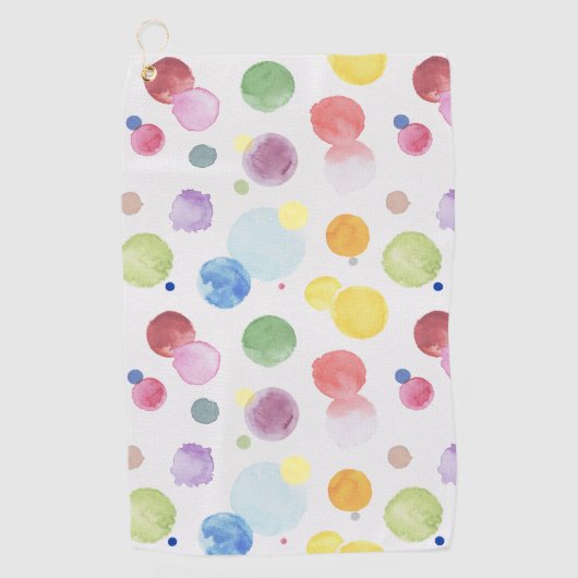 Serviette De Golf Points d'aquarelle 1 (Devant)