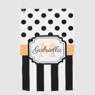 Serviette De Golf Points et bandes