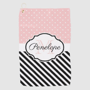 Serviette De Golf Points et rayures mignons