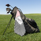 Serviette De Golf Points et rayures mignons (Vert)