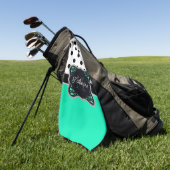 Serviette De Golf Points mignons (Vert)