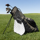 Serviette De Golf Points noirs et blancs (Vert)