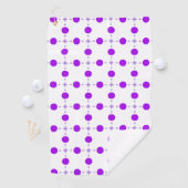 Serviette De Golf Points violets, Motif à pois, Points, Pointillé (En situation)