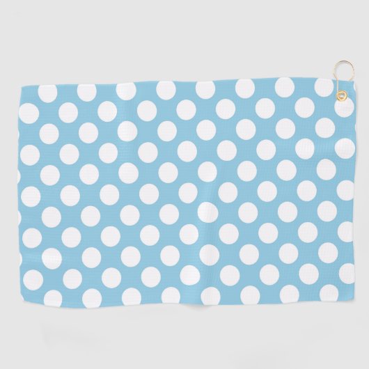 Serviette De Golf Pois Bleus, Motif Pointe Polka, Points, Pointe (Horizontal)