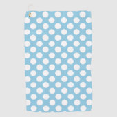 Serviette De Golf Pois Bleus, Motif Pointe Polka, Points, Pointe (Devant)