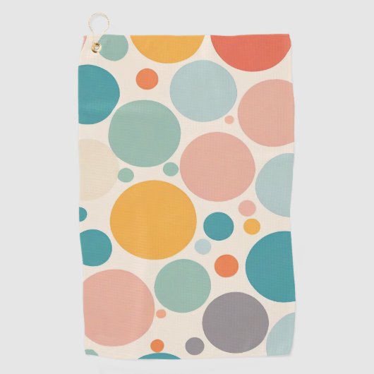 Serviette De Golf Pois coloré (Devant)