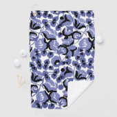 Serviette De Golf Pois de Senteur (Pervenche) Beaux-Arts (En situation)