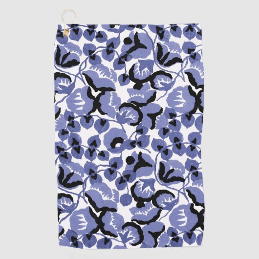 Serviette De Golf Pois de Senteur (Pervenche) Beaux-Arts (Devant)