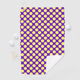 Serviette De Golf Pois jaunes avec Arrière - plan pourpre STaylor