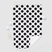 Serviette De Golf Pois, Motif Polka Dot, noir et blanc (En situation)