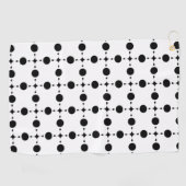 Serviette De Golf Pois noirs, Motif à points Polka, points, pointill (Horizontal)