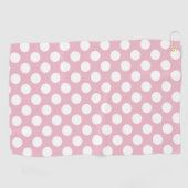 Serviette De Golf Pois roses, Motif Pointe Polka, Points, Pointe (Horizontal)