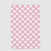 Serviette De Golf Pois roses, Motif Pointe Polka, Points, Pointe (Devant)