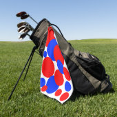 Serviette De Golf Pois rouge, blanc et bleu (Vert)