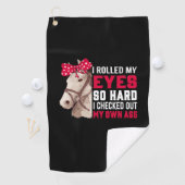 Serviette De Golf Poison d'Equestrian | Rolled My Eyes So Hard (En situation)