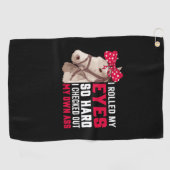 Serviette De Golf Poison d'Equestrian | Rolled My Eyes So Hard (Horizontal)