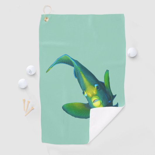 Serviette De Golf Poisson-ange - Conception abstraite - Découpe d'un (En situation)