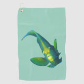 Serviette De Golf Poisson-ange - Conception abstraite - Découpe d'un (Devant)