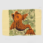 Serviette De Golf Poisson Antique Carrelage Ancien art (Horizontal)