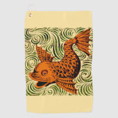 Serviette De Golf Poisson Antique Carrelage Ancien art (Devant)