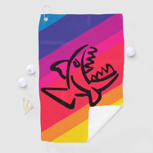 Serviette De Golf Poisson arc-en-ciel (En situation)