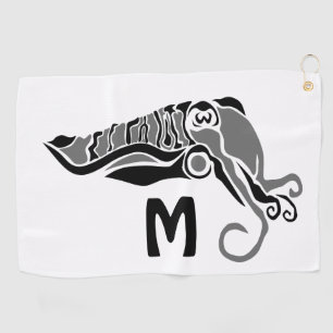 Serviette De Golf Poisson-mâchoire primitif à l'obscurité