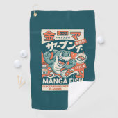 Serviette De Golf Poisson Manga (En situation)