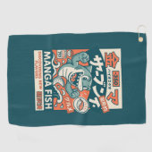Serviette De Golf Poisson Manga (Horizontal)
