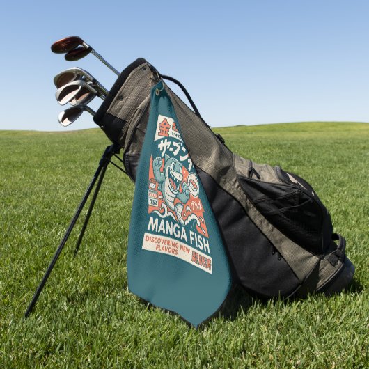 Serviette De Golf Poisson Manga (Vert)