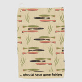 Serviette De Golf Poisson moderne du milieu du siècle (Devant)