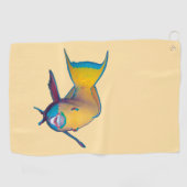 Serviette De Golf Poisson perroquet - Conception abstraite - Découpé (Horizontal)