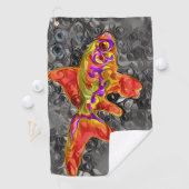 Serviette De Golf Poisson rouge (En situation)