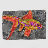 Serviette De Golf Poisson rouge (Horizontal)