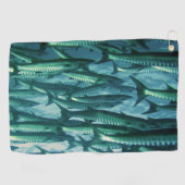 Serviette De Golf Poissons Camo de barracuda (Horizontal)