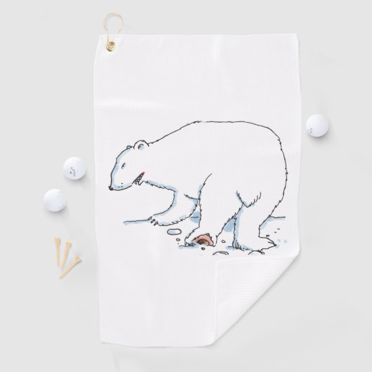 Serviette de golf Polar Bear (En situation)