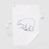 Serviette de golf Polar Bear (En situation)