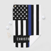 Serviette De Golf Police de la ligne bleue mince (En situation)