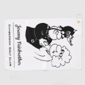 Serviette De Golf Policier a un casque de coucou (Horizontal)