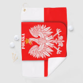 Serviette De Golf Pologne Drapeau Football patriotique Polska (En situation)