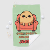 Serviette De Golf Pomme De Canapé Et Fière (En situation)