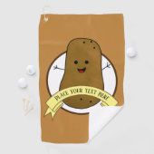 Serviette De Golf Pomme de terre joyeuse personnalisée (En situation)