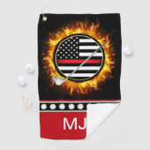 Serviette De Golf Pompier Golf Towel (En situation)