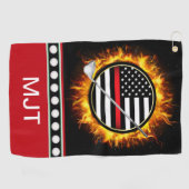 Serviette De Golf Pompier Golf Towel (Horizontal)
