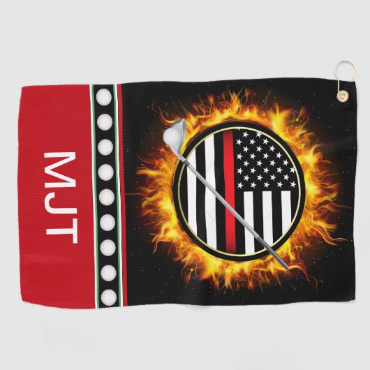 Serviette De Golf Pompier Golf Towel (Horizontal)