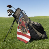 Serviette De Golf Pompier Secourt incendie Département USA Drapeau p (Vert)