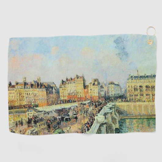 Serviette De Golf Pont Neuf, Après-midi, Sunlight Camille Pissarro (Horizontal)