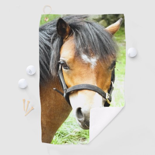 SERVIETTE DE GOLF PONY BROWN (En situation)